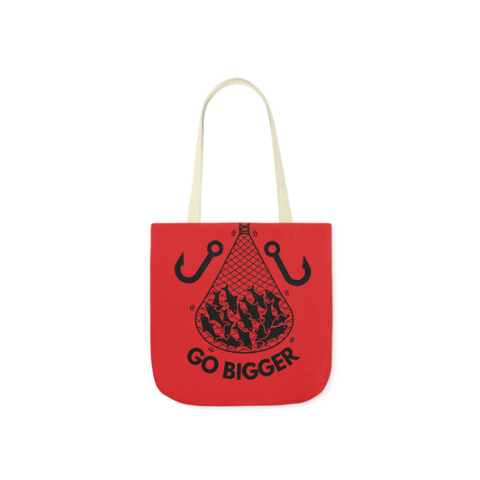 Fishing Canvas Red Tote Bag