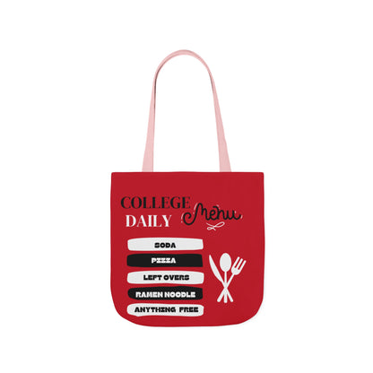 Funny Student Red Canvas Tote Bag