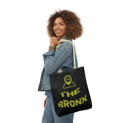 Canvas Tote Bag - Black Personalized City with Map Design