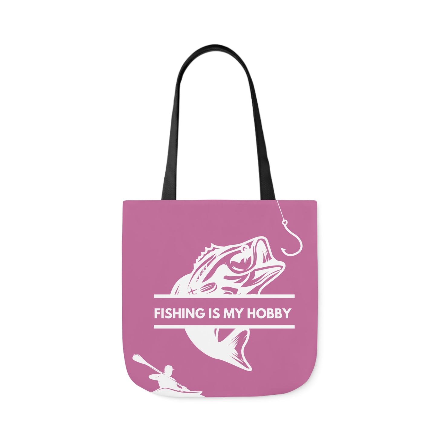 Fishing Canvas Pink Tote Bag