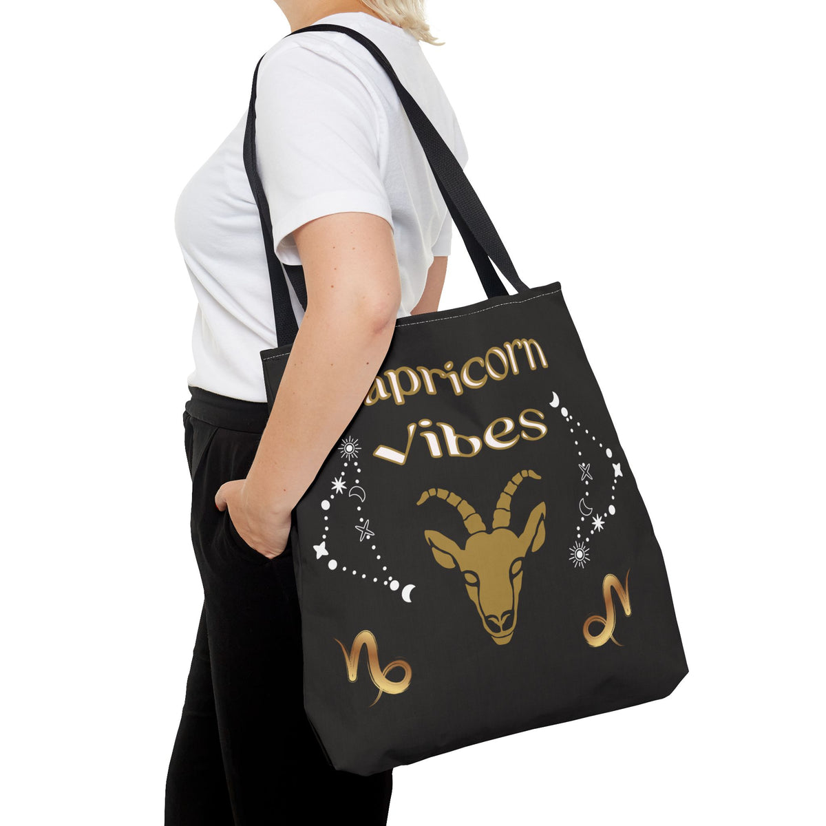 Capricorn Vibes Tote Bag — Zodiac Birthday Gift (December 22–January 19)