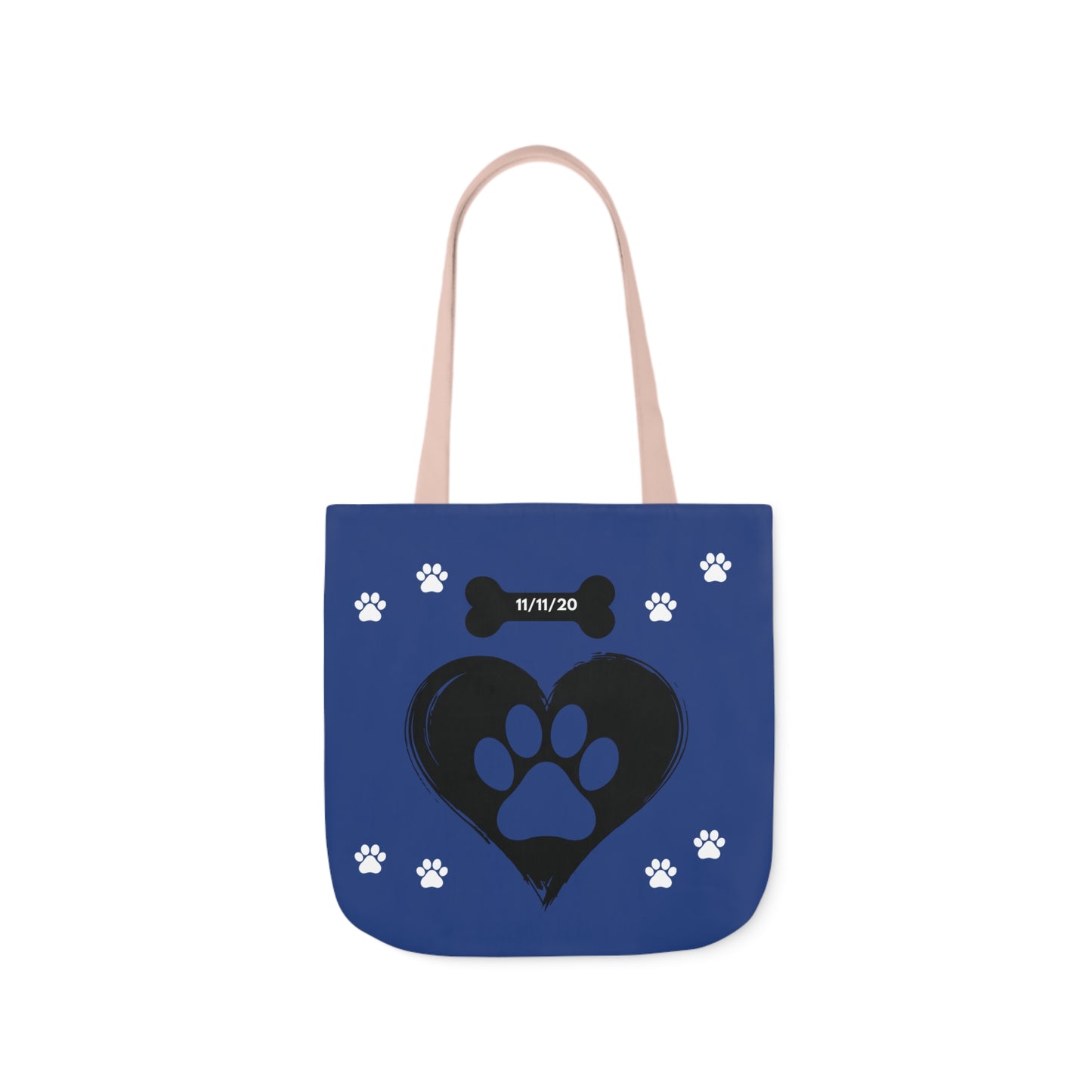 Blue Personalized Dog Canvas Tote Bag