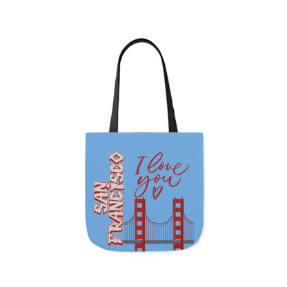 Canvas Tote Bag, San Francisco Light Blue