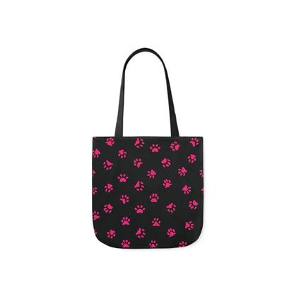 Black Personalized Cat Canvas Tote Bag