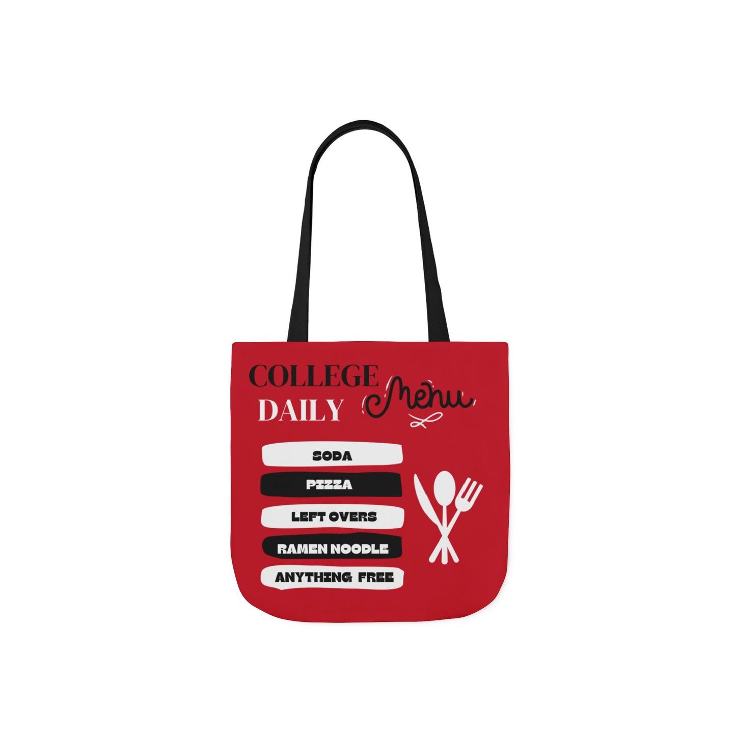Funny Student Red Canvas Tote Bag