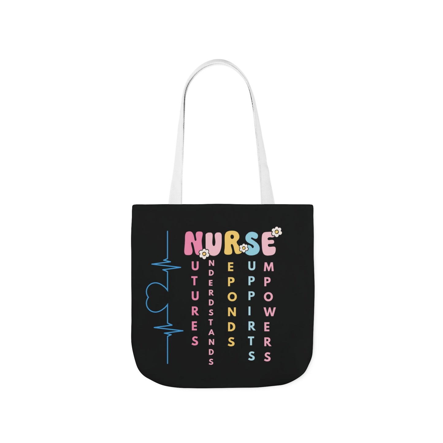 Personalized Nurse Initial Canvas Tote Bag — Custom Initial & Year Started as Nurse