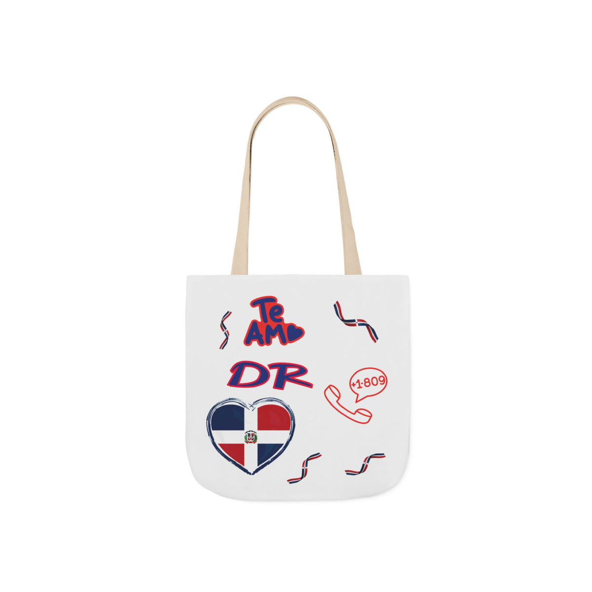Personalized D.O.B & intinial,Dominican Republic Heart Canvas Tote —