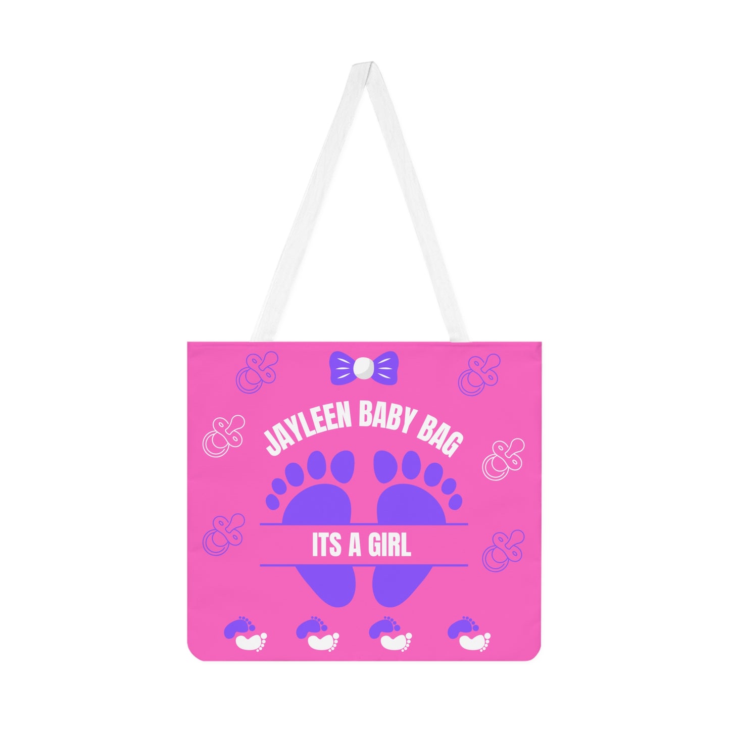 Pink Personalized  Shoulder Tote Bag