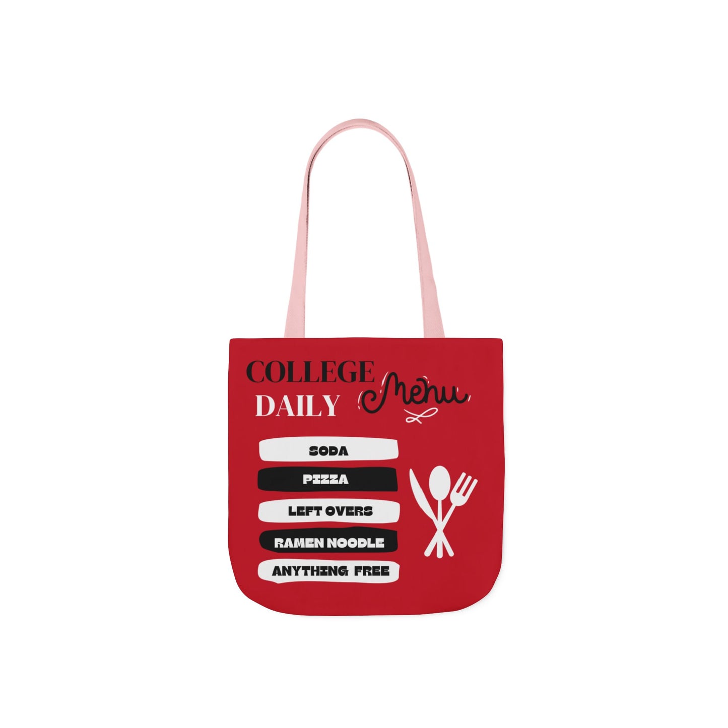 Funny Student Red Canvas Tote Bag