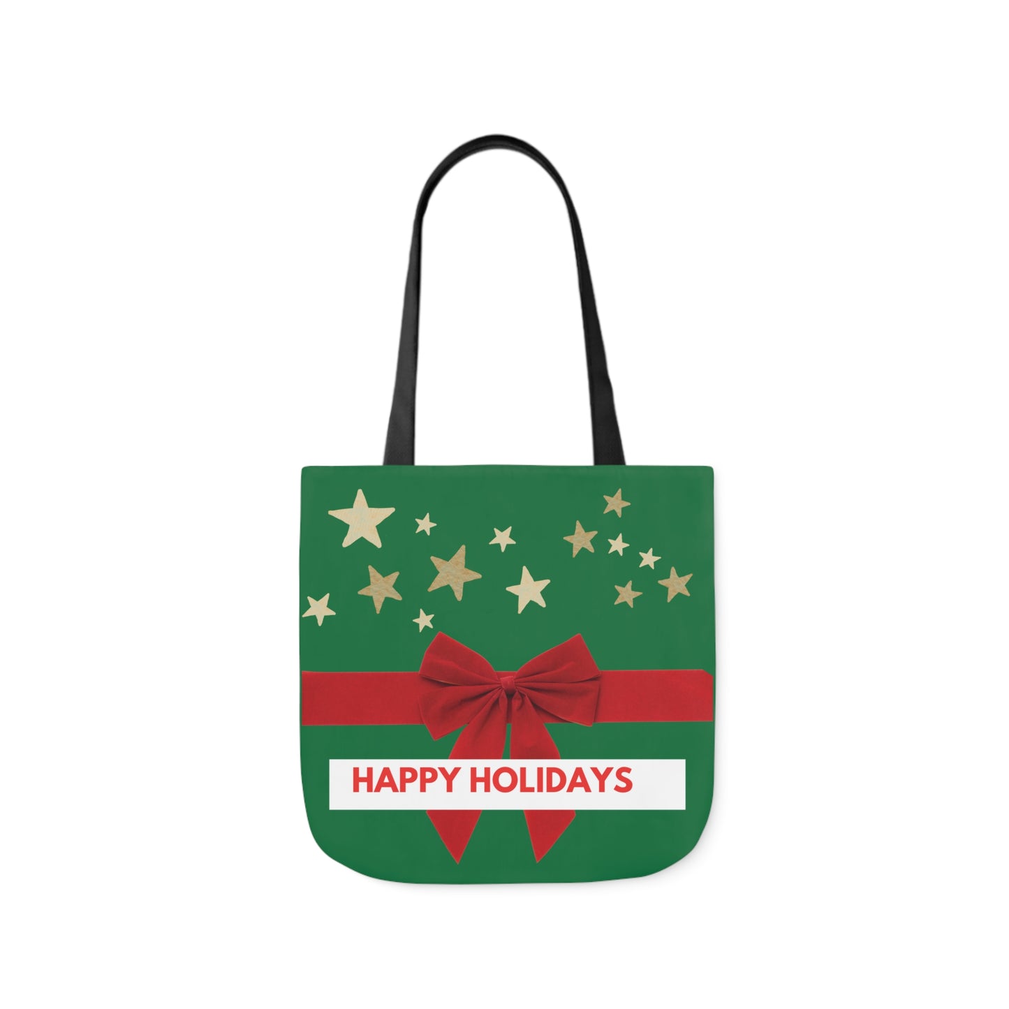 Green Christmas Personalized Dog Canvas Tote Bag