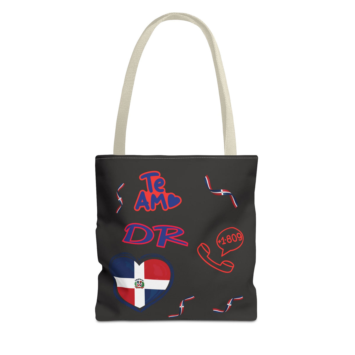 Personalized Initials & D.O.B Dominican Republic CanvasTote Bag