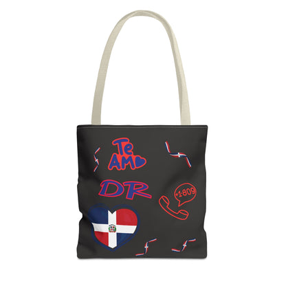 Personalized Initials & D.O.B Dominican Republic CanvasTote Bag
