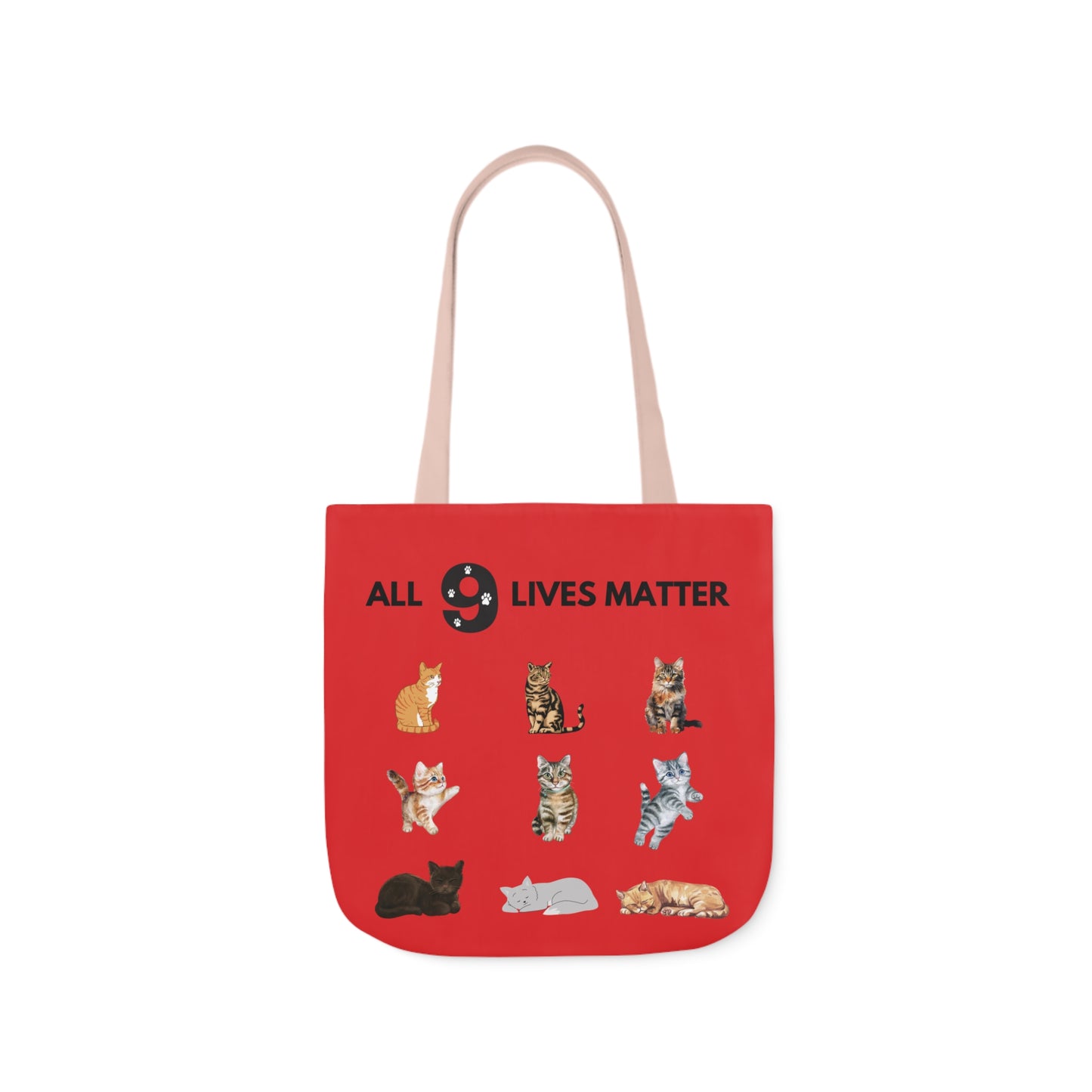 Red Cat theme Canvas Tote Bag