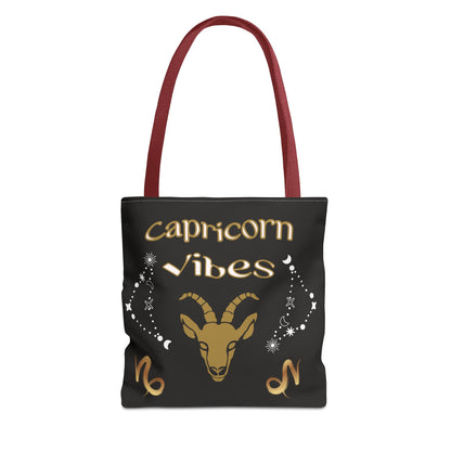 Capricorn Vibes Tote Bag — Zodiac Birthday Gift (December 22–January 19)