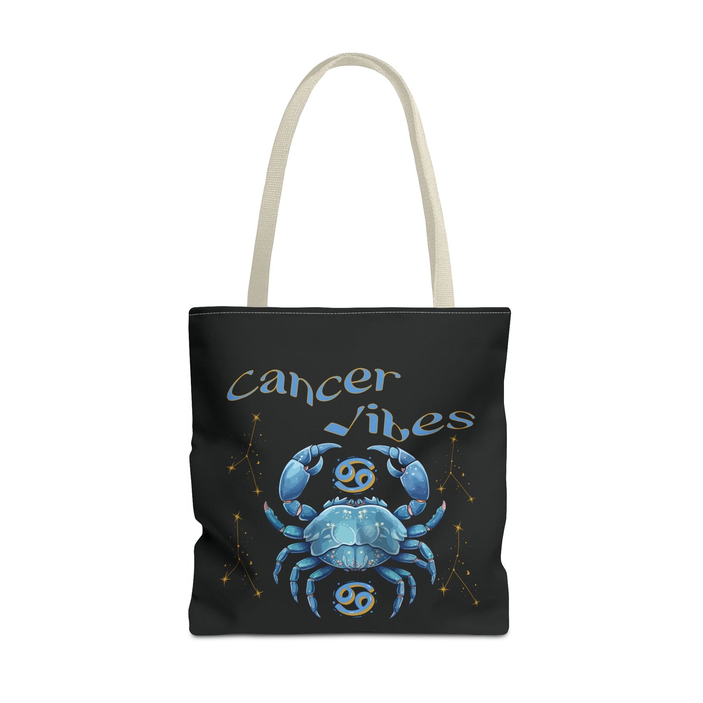 Black Zodiac Cancer Tote Bag