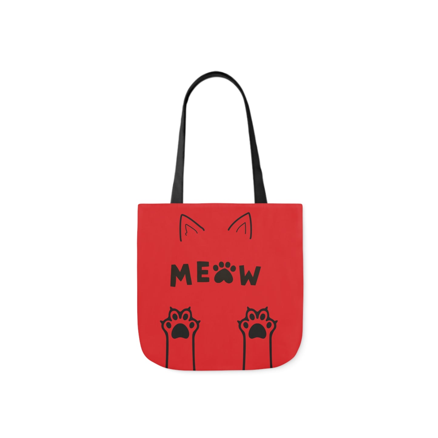 Cat Canvas Tote Bag, 5-Color Straps