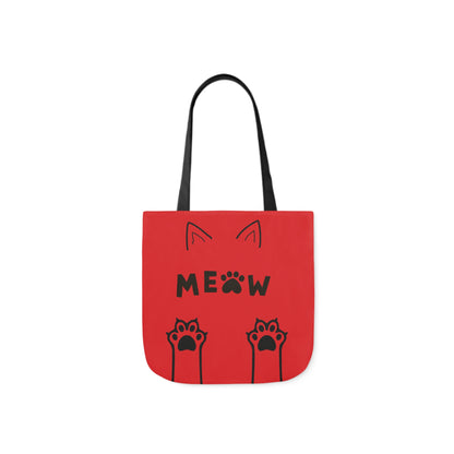 Cat Canvas Tote Bag, 5-Color Straps