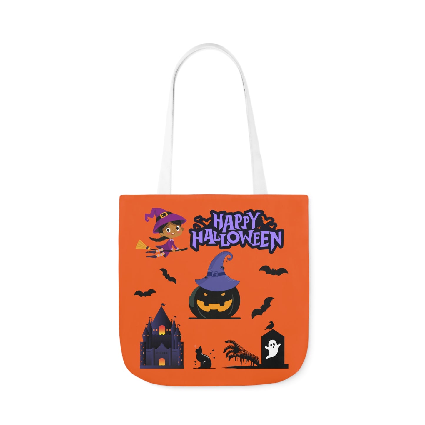 Holloween Canvas Tote Bag, 5-Color Straps