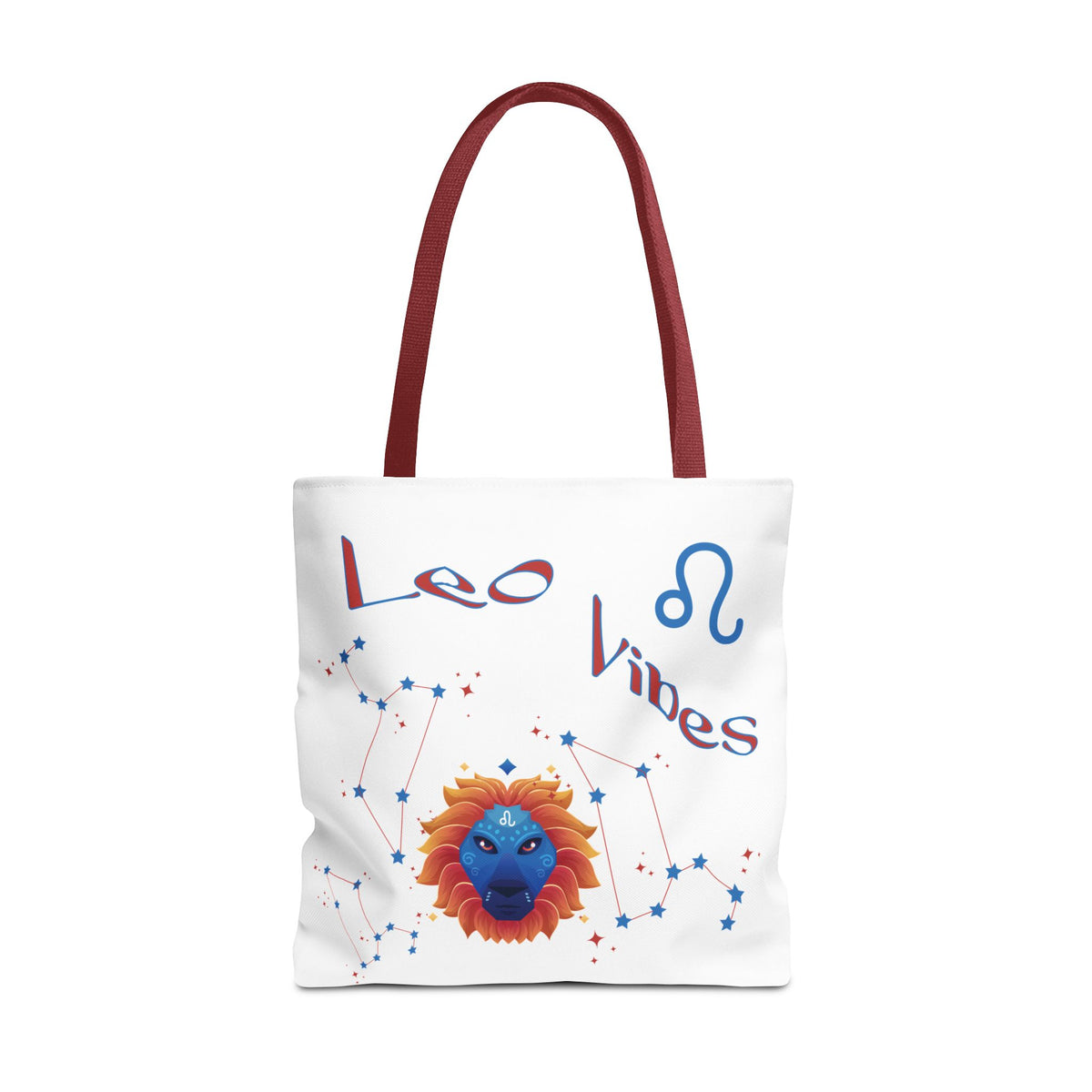 Personalized Year & Initial, Leo Vibes Zodiac White Tote Bag