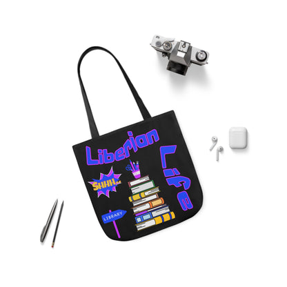 Librarian Tote Bag, 5-Color Straps