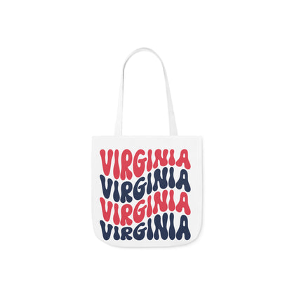 Canvas Tote Bag - Virginia Design with 5-Color Straps