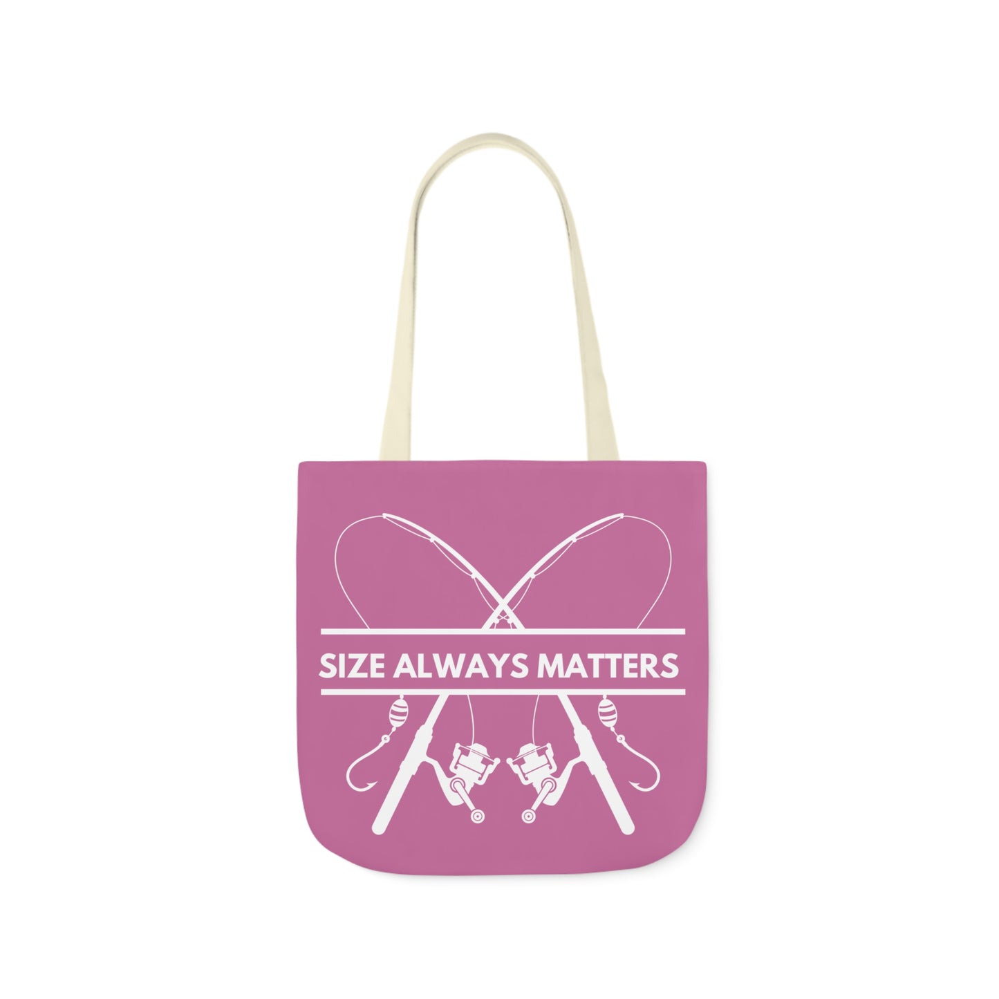 Fishing Canvas Pink Tote Bag