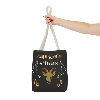 Capricorn Vibes Tote Bag — Zodiac Birthday Gift (December 22–January 19)