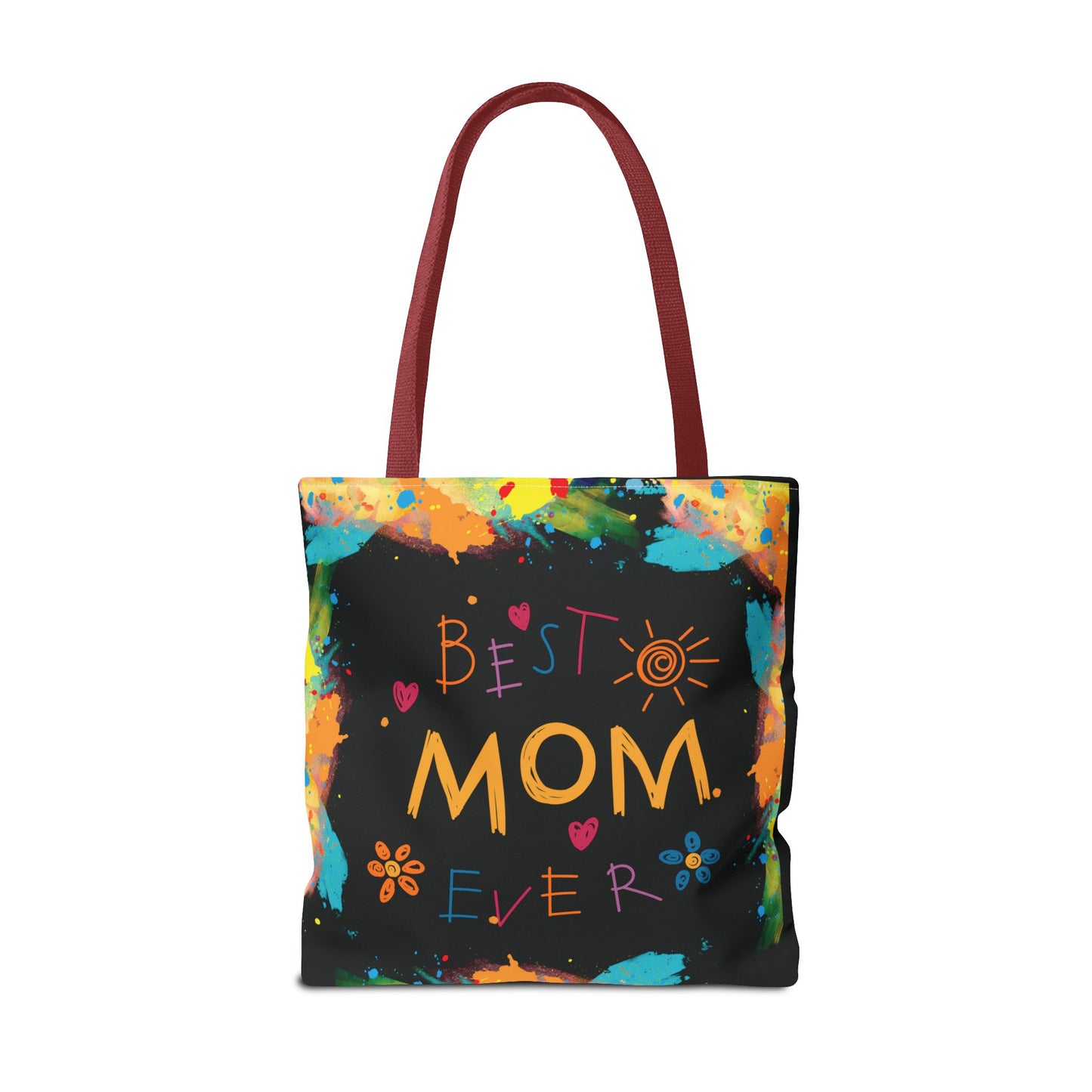 Mom Black Graphic Canvas Tote Bag