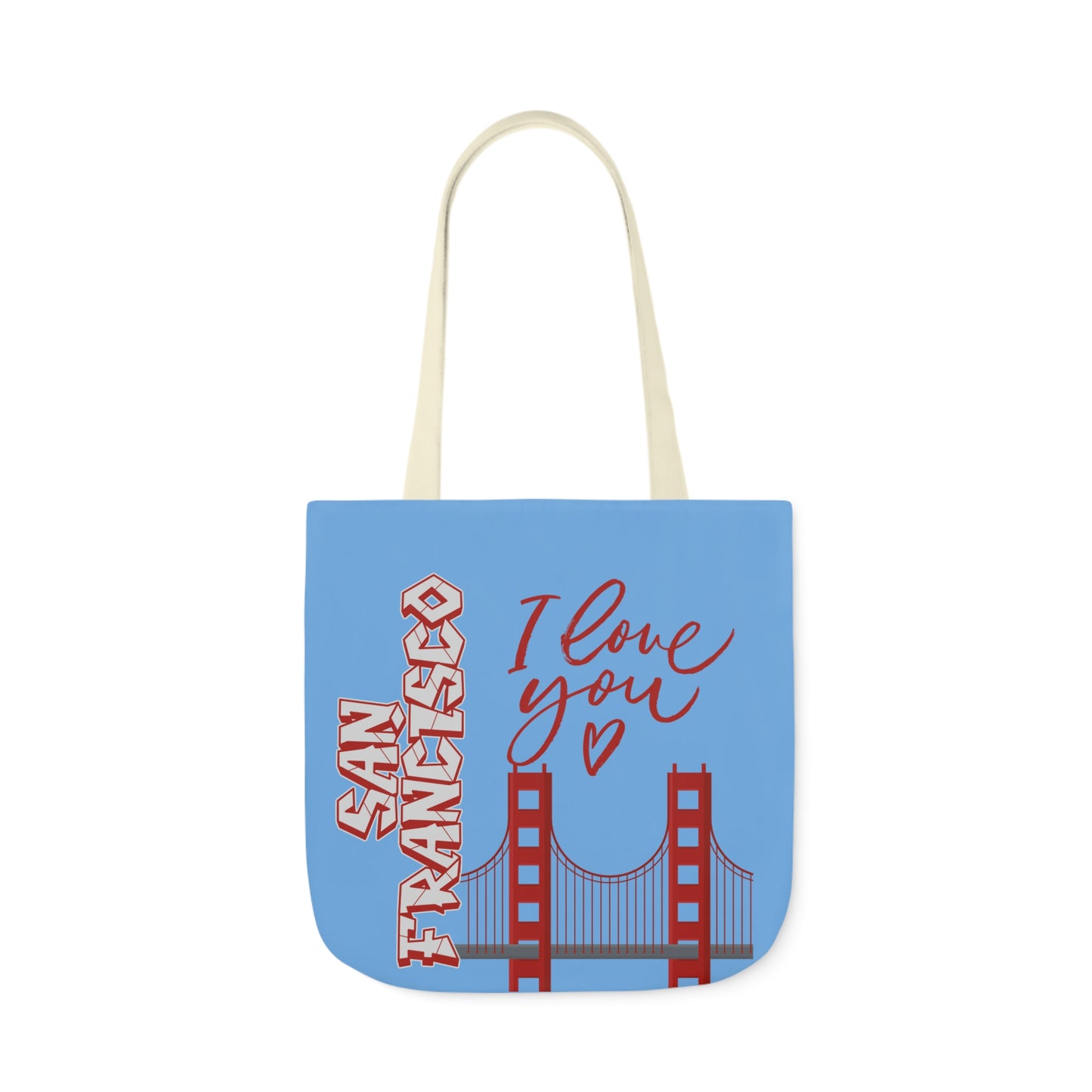 Canvas Tote Bag, San Francisco Light Blue