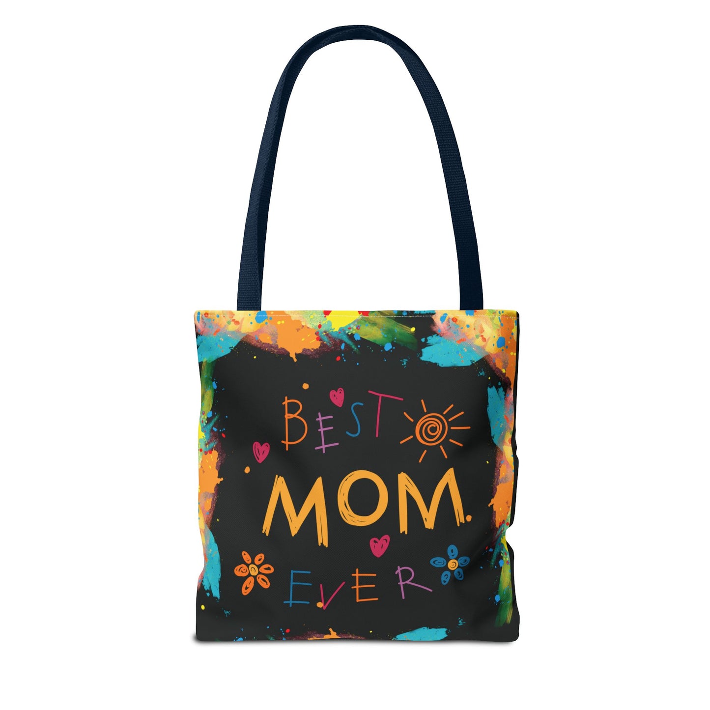 Mom Black Graphic Canvas Tote Bag