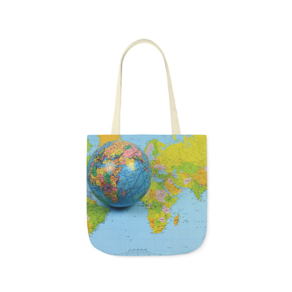 Canvas Tote Bag - Black Personalized City with Map Design