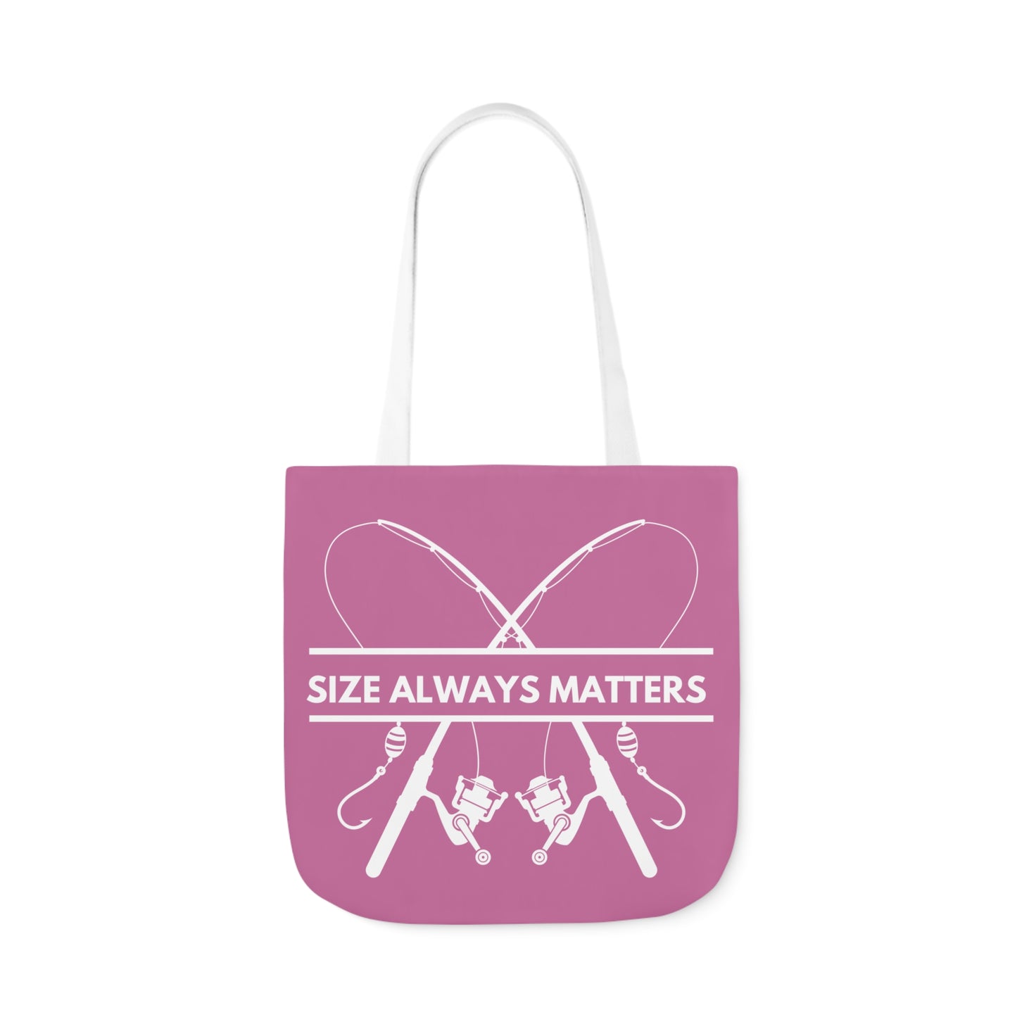 Fishing Canvas Pink Tote Bag