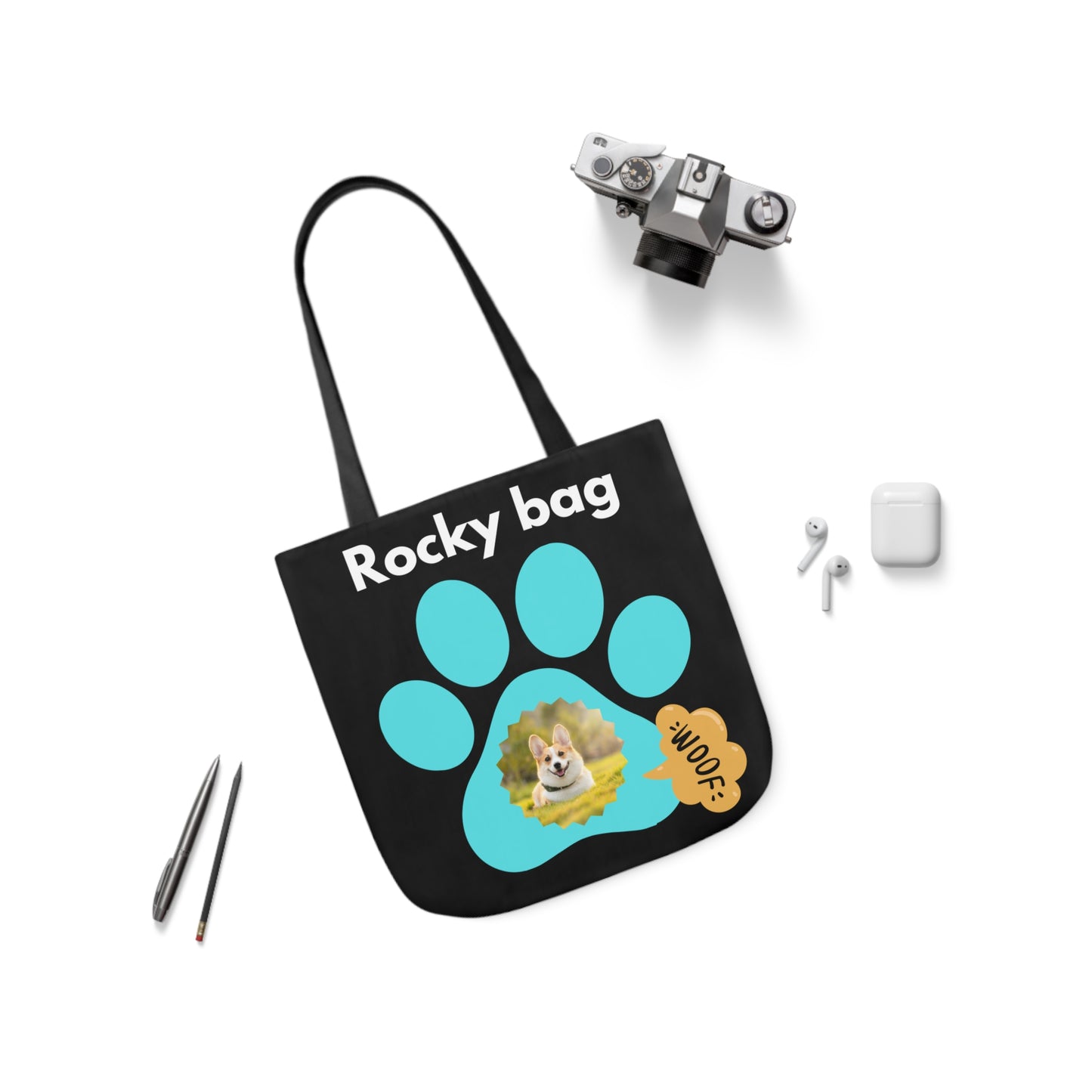 Personalized Dog Canvas Tote Bag