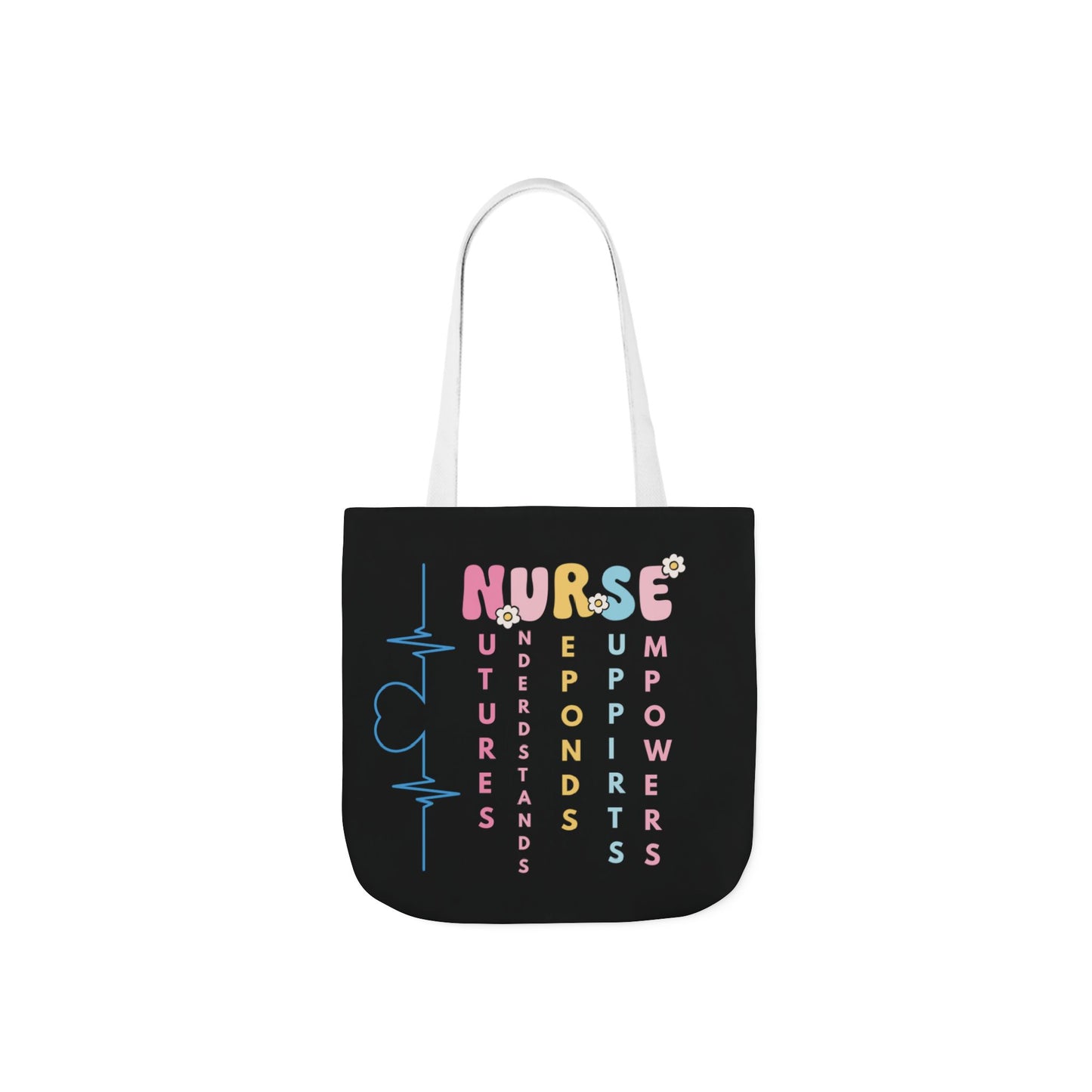 Personalized Nurse Initial Canvas Tote Bag — Custom Initial & Year Started as Nurse