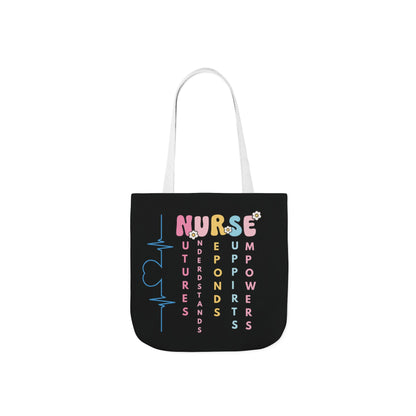 Personalized Nurse Initial Canvas Tote Bag — Custom Initial & Year Started as Nurse