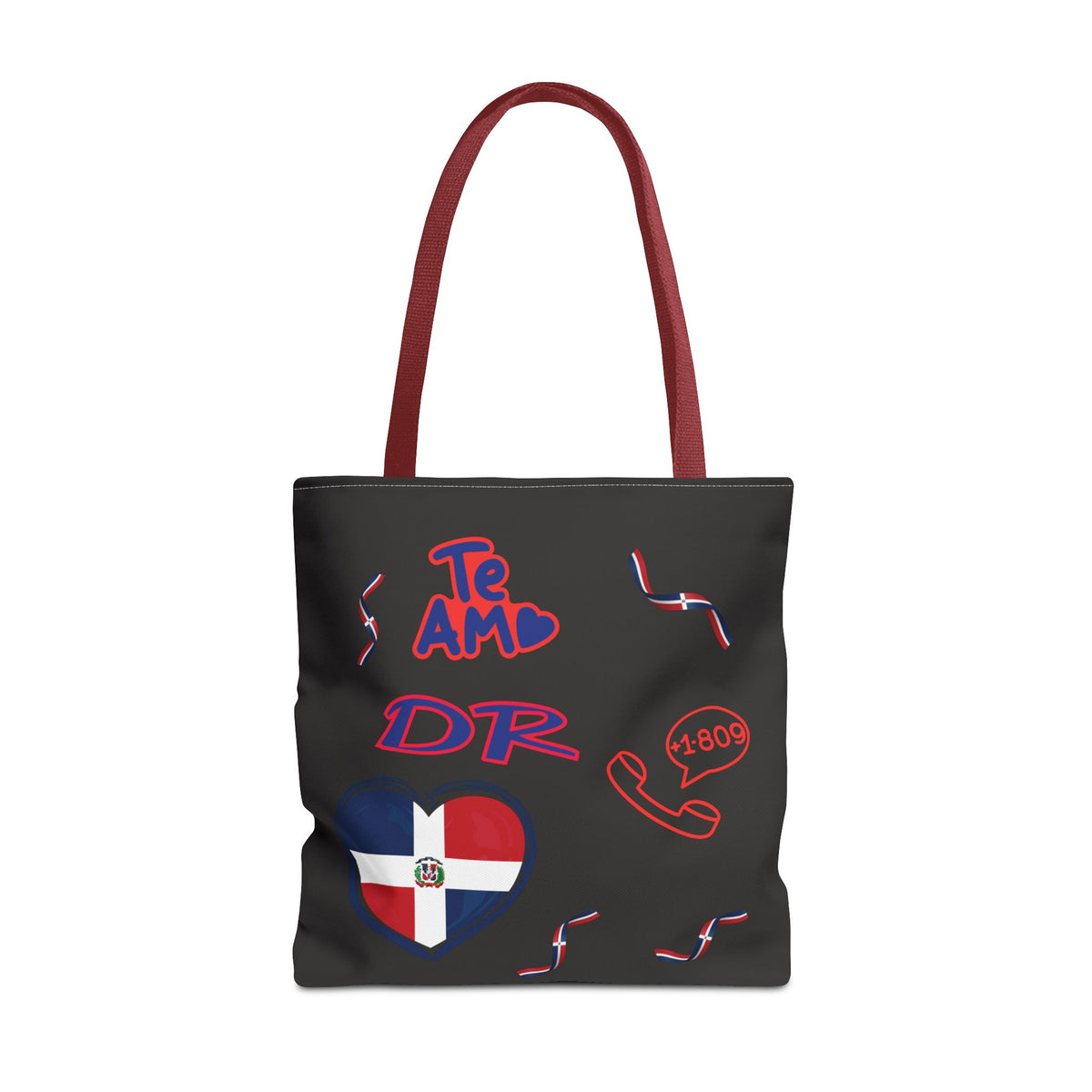 Personalized Initials & D.O.B Dominican Republic CanvasTote Bag