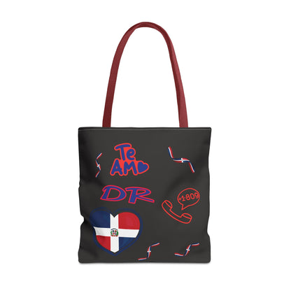 Personalized Initials & D.O.B Dominican Republic CanvasTote Bag