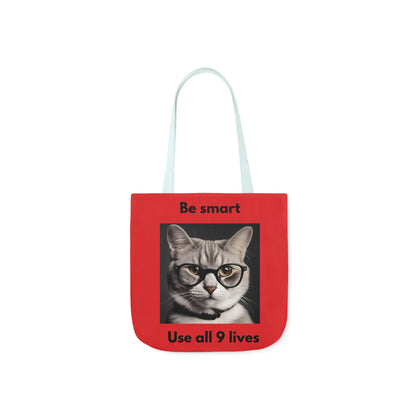 Cat Canvas Tote Bag, 5-Color Straps