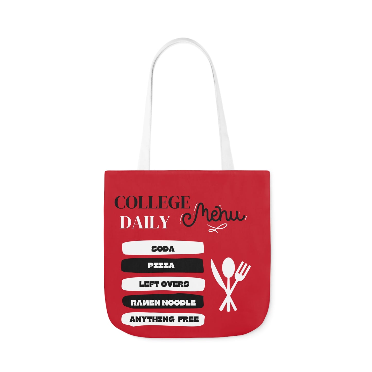 College Canvas Tote Bag, 5-Color Straps