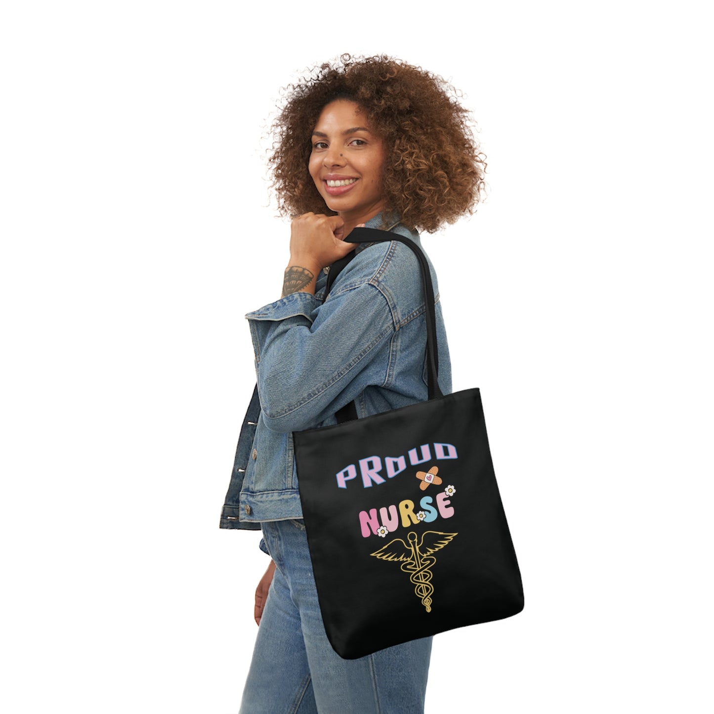 Black Nurse Tote Bag