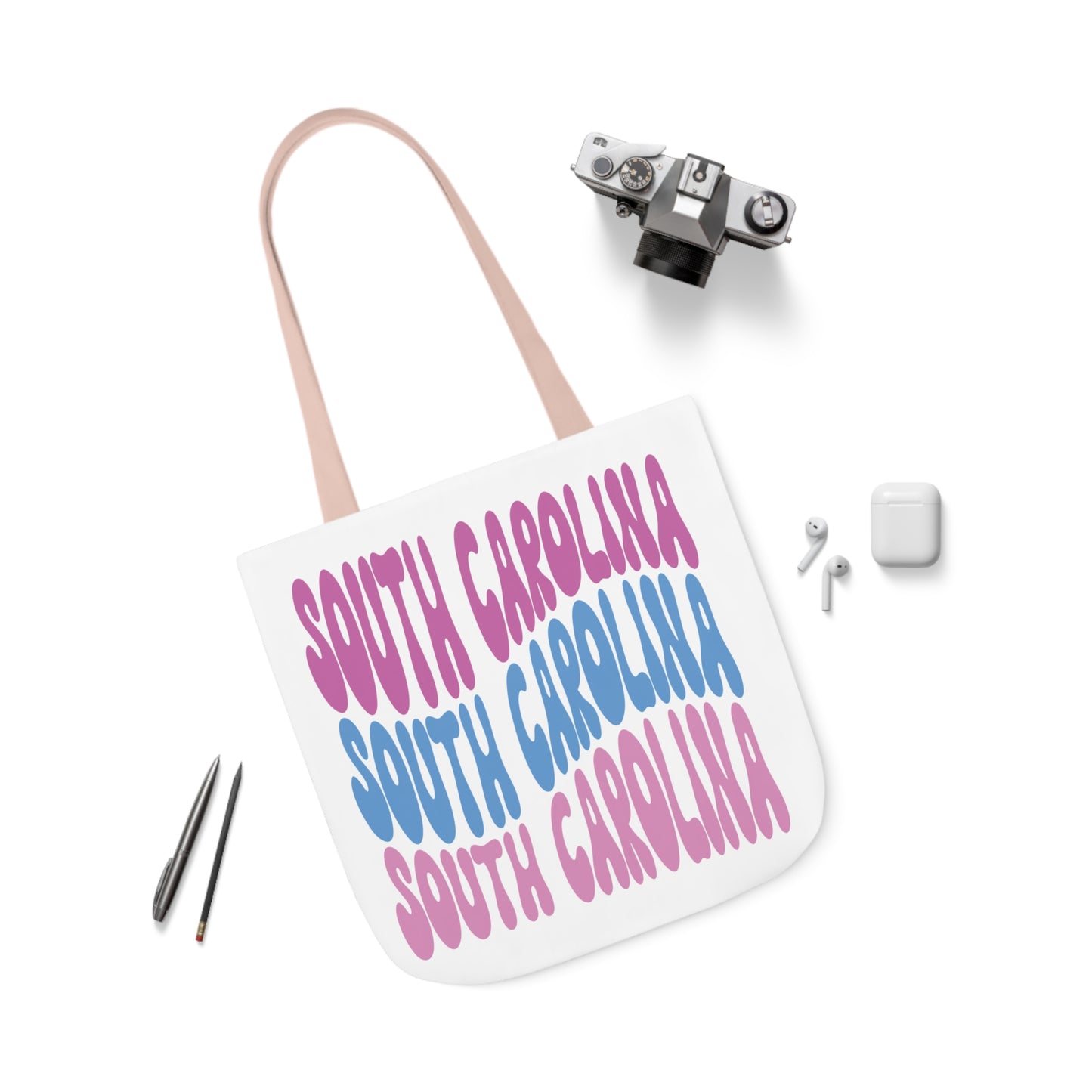 South Carolina Canvas Tote Bag, 5-Color Straps