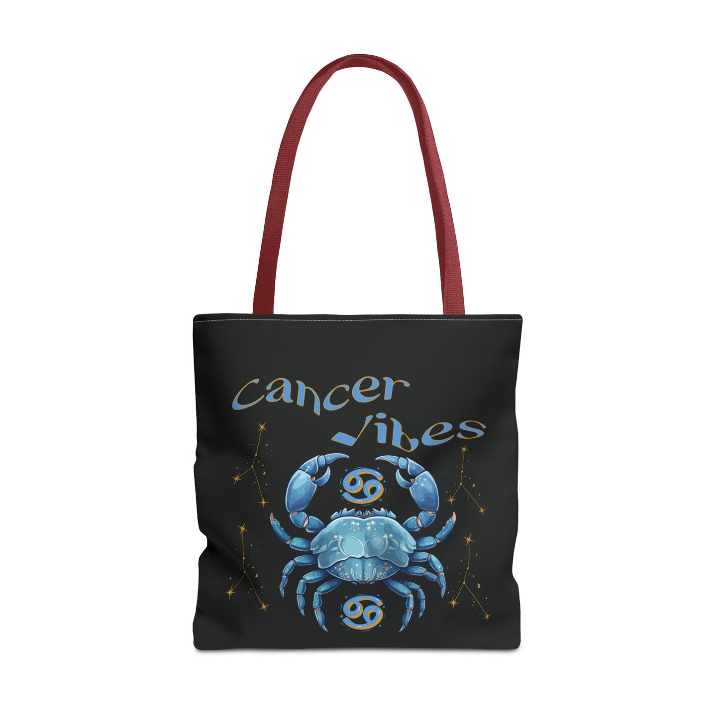 Black Zodiac Cancer Tote Bag