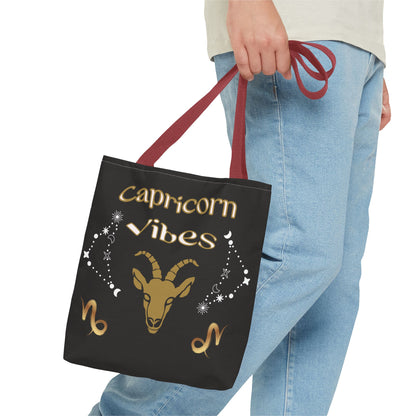 Capricorn Vibes Tote Bag — Zodiac Birthday Gift (December 22–January 19)