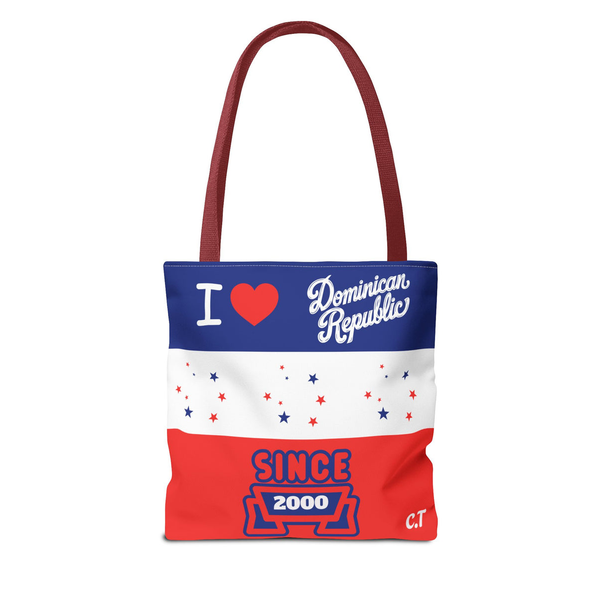 Personalized Initials & D.O.B Dominican Republic CanvasTote Bag