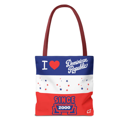 Personalized Initials & D.O.B Dominican Republic CanvasTote Bag