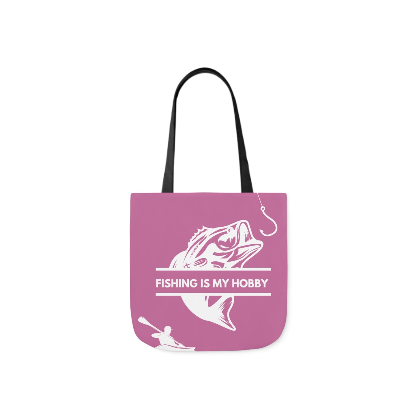 Fishing Canvas Pink Tote Bag