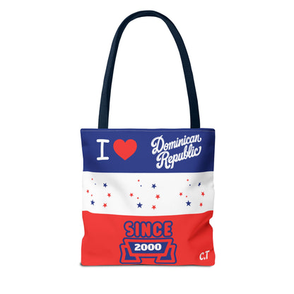 Personalized Initials & D.O.B Dominican Republic CanvasTote Bag