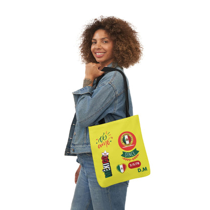 Personalized Mexican Theme Black Canvas Tote Bag