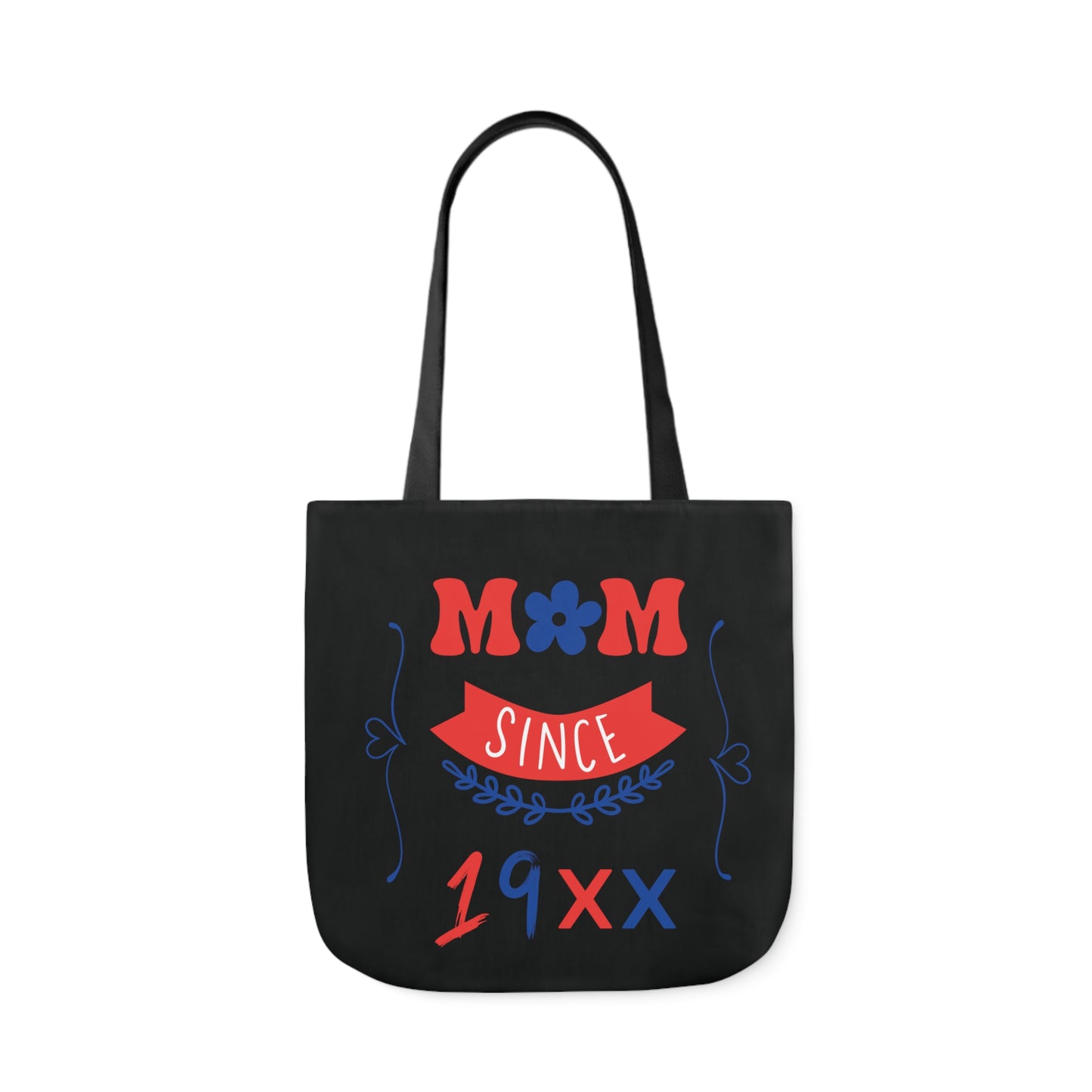 Mom Black Canvas Tote Bag