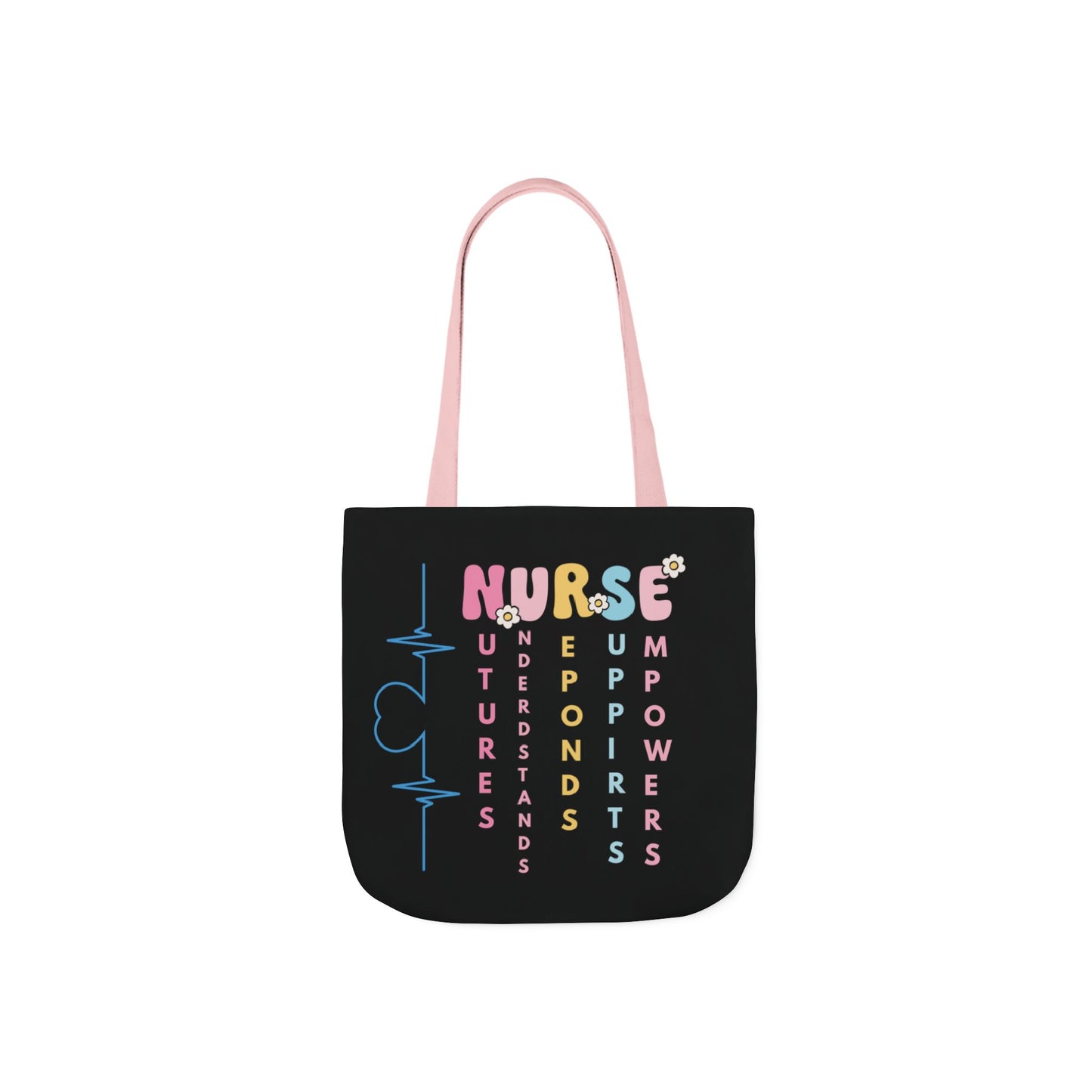 Personalized Nurse Initial Canvas Tote Bag — Custom Initial & Year Started as Nurse